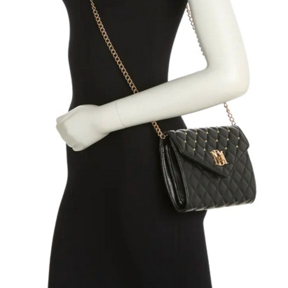 BADGLEY MISCHKA DESIGNER BLACK CROSSBODY WITH DIAMOND QUILTING NWT NIP